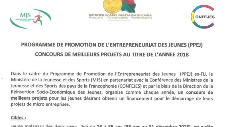 Appel à candidature du concours de projet MJS